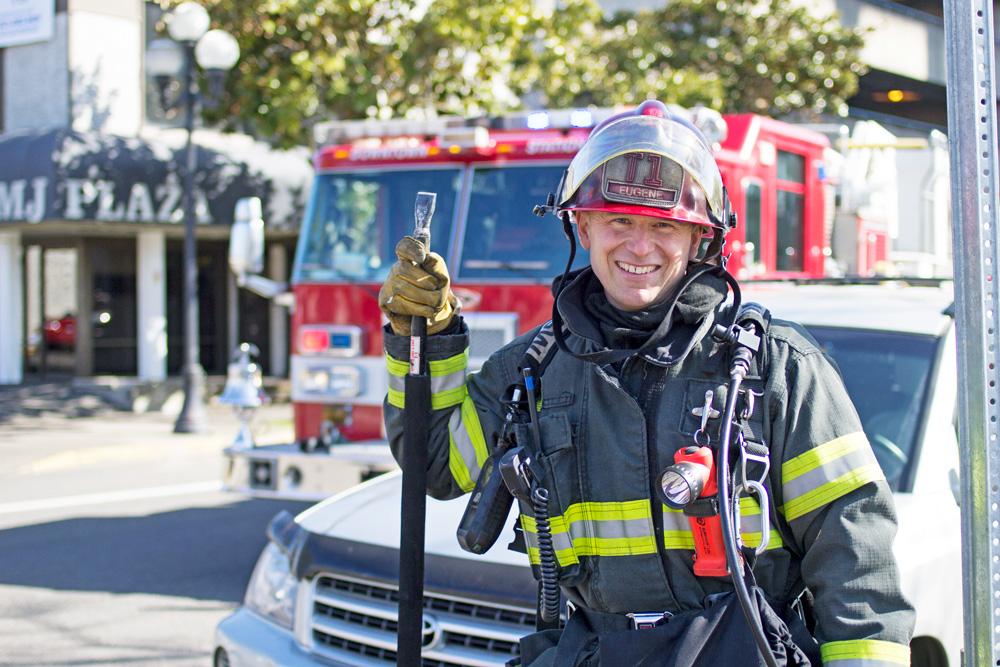 People of Downtown Eugene — Firefighter